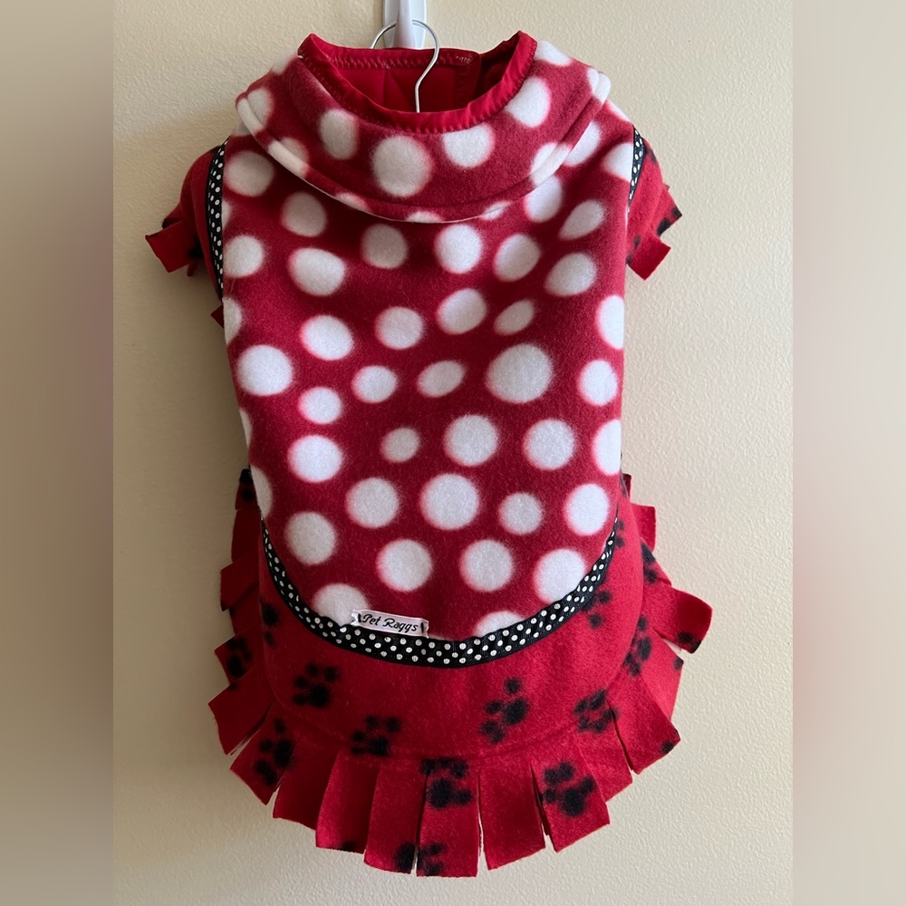 Designer Handmade Fleece Jacket with Collar.